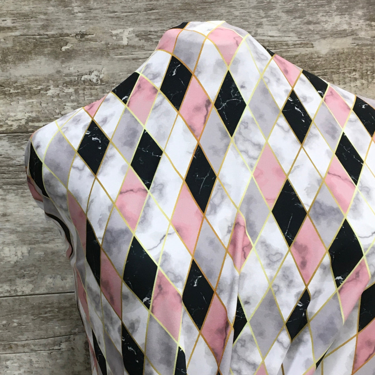 DBP / Stable Knit Marble Diamonds Sold by half yard Fabrik Attik