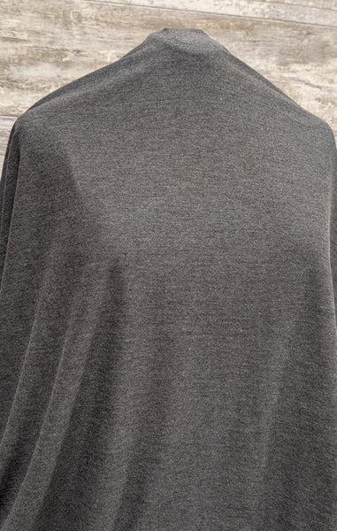 Cotton Jersey - Soft Black - Sold by the half yard