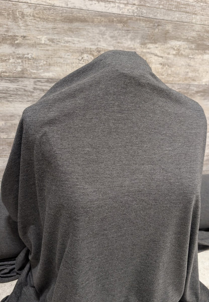 Cotton Jersey - Charcoal - Sold by the half yard