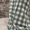 Sage Gingham Organic Cotton Knit - Sold by the half yard