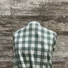 Sage Gingham Organic Cotton Knit - Sold by the half yard