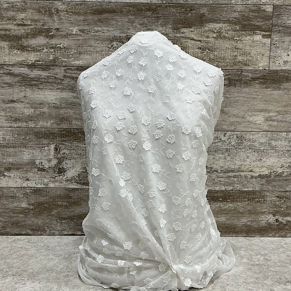 3D Floral Arbor 03 Off White - Sold by the half yard