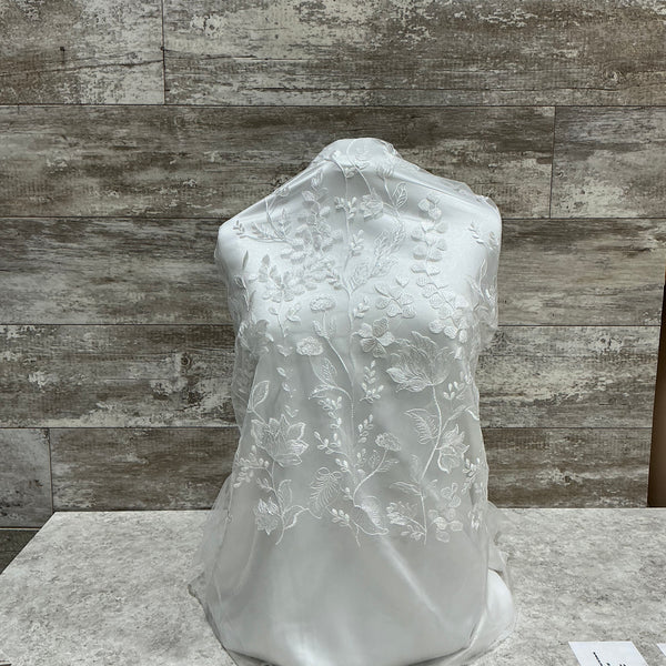 Bridal Lace Dainty Dew Fading Design - Sold by the half yard