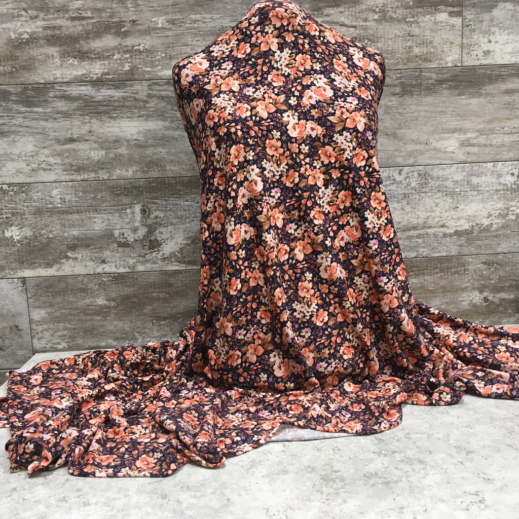 DBP Prairie Print in Coral  | Sold by half yard