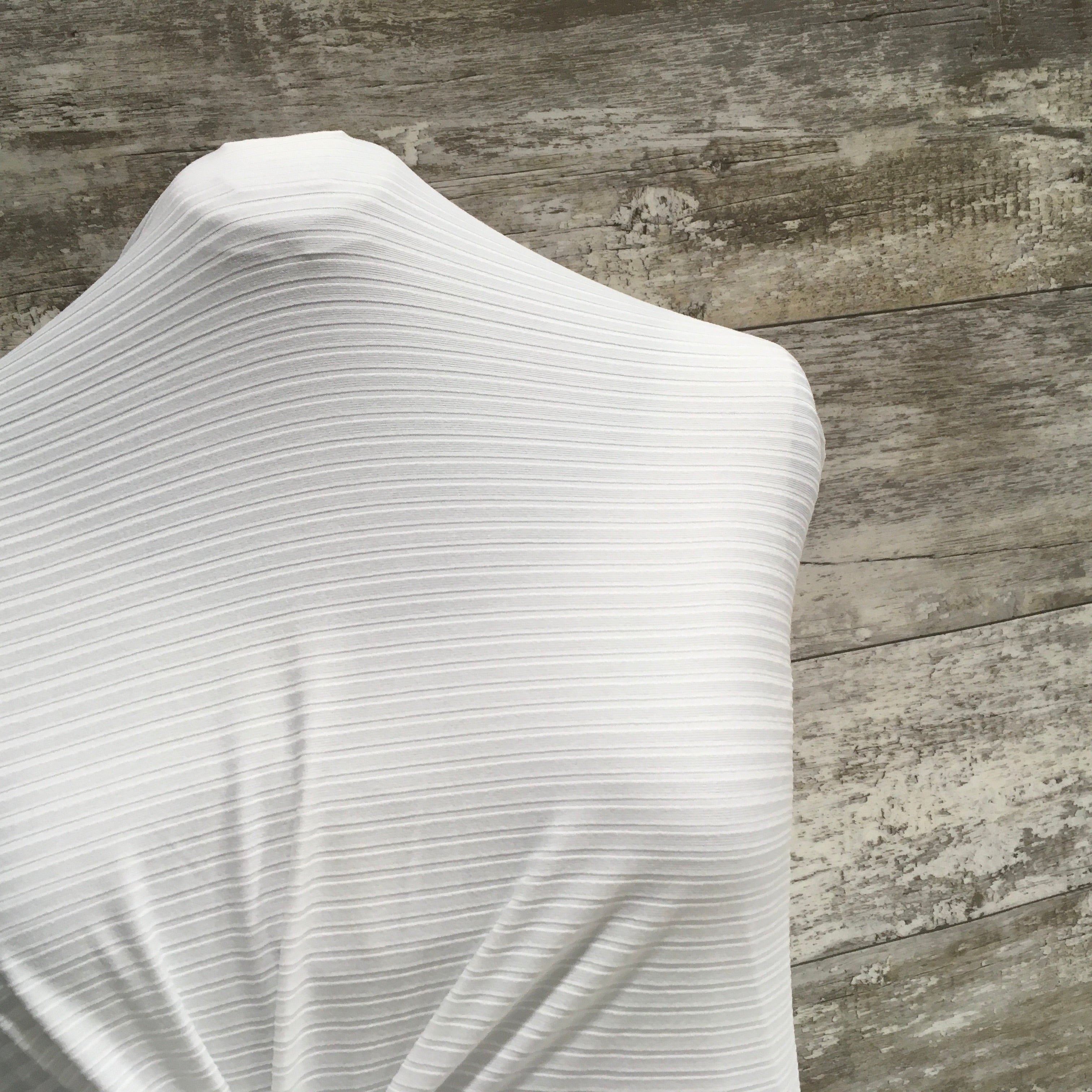 Ribbed DBP Ivory | Sold by half yard