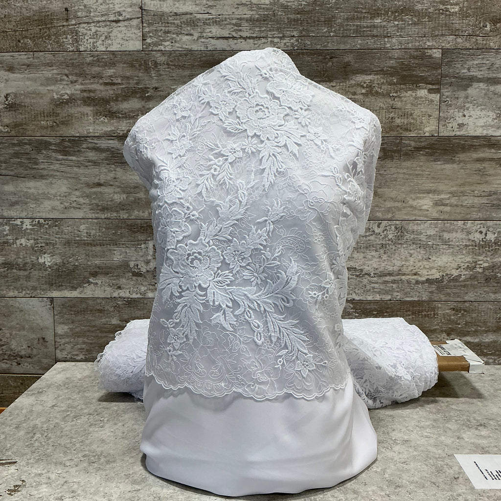 Elegant Exrordinaire 101 White - Sold by the half yard