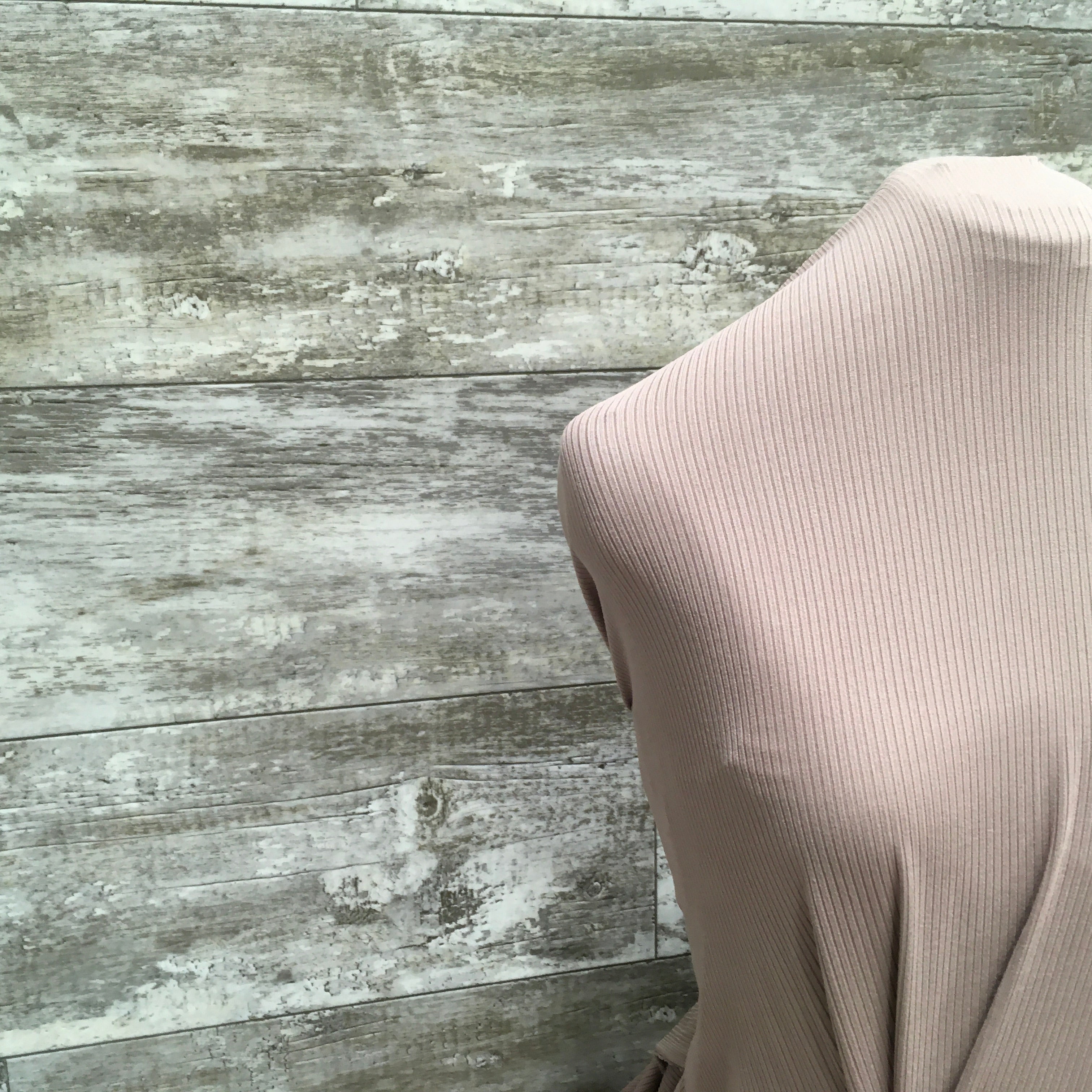 Ribbed Dusty Mauve DBP | Sold by half yard
