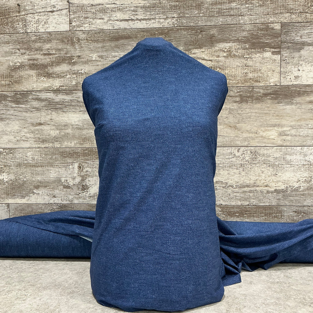 Printed Jean Cotton Knit - Sold by the half yard