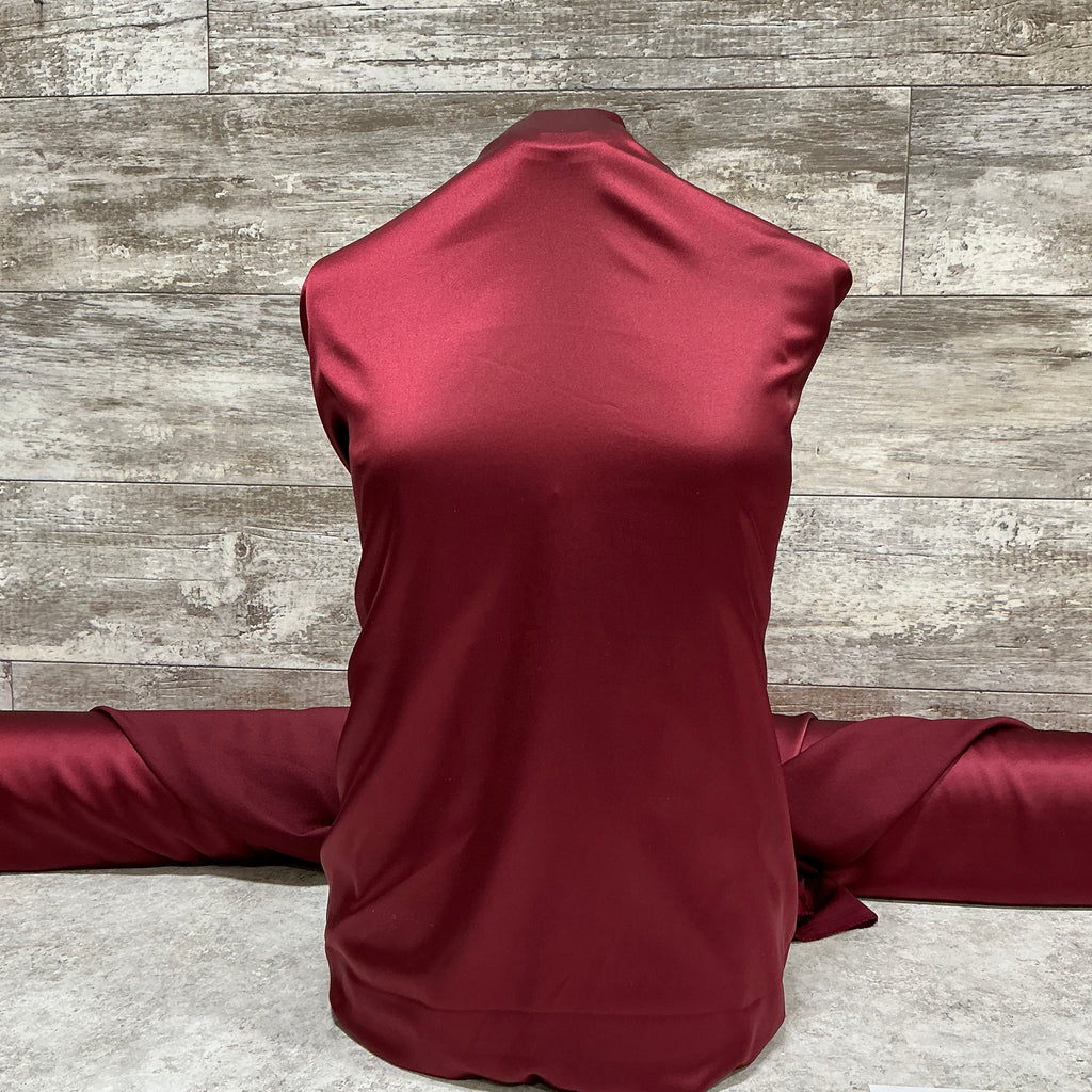 Luxury Satin / Wine | Sold by the half yard