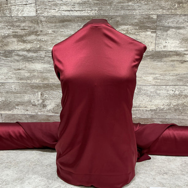 Luxury Satin / Wine | Sold by the half yard
