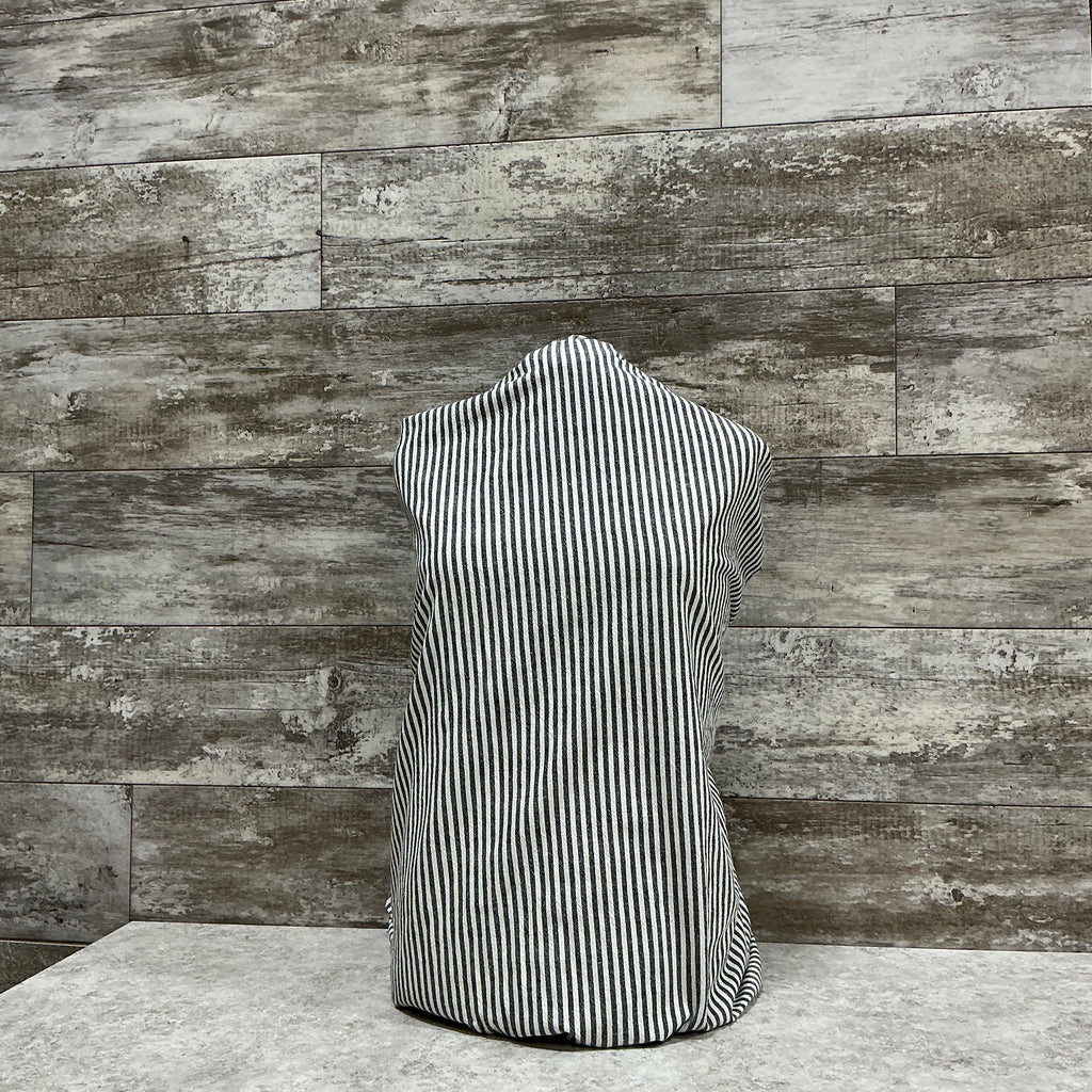 Organic Cotton Stripe - B&W | Sold by the half yard