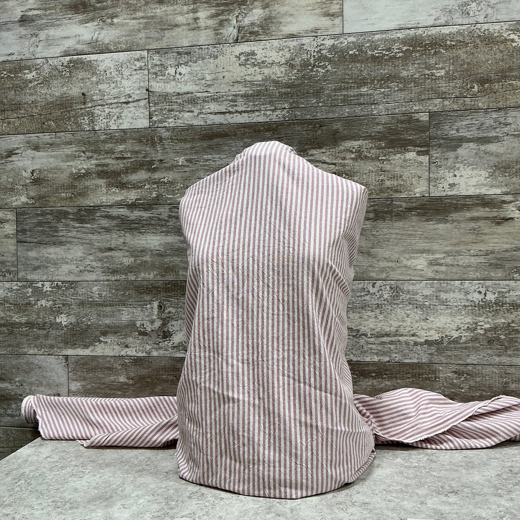 Organic Cotton Stripe - Pink | Sold by the half yard