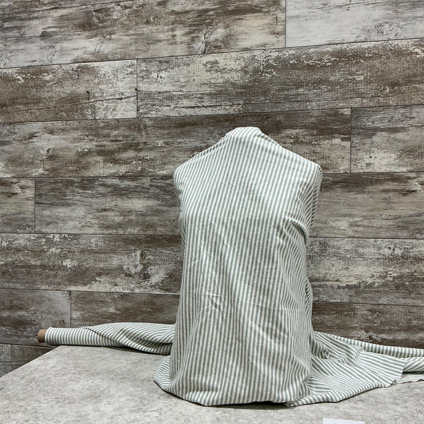 Organic Cotton Stripe - Green | Sold by the half yard