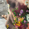 Tessuiti Floral Printed 100% Wool - Sold by the half yard