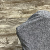 Italian Poly Cotton Bamboo Leaf Print Charcoal - Sold by the half yard