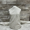 Horizontal Stripe Pistachio Beige Linen - sold by the half yard