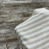Horizontal Stripe Pistachio Beige Linen - sold by the half yard