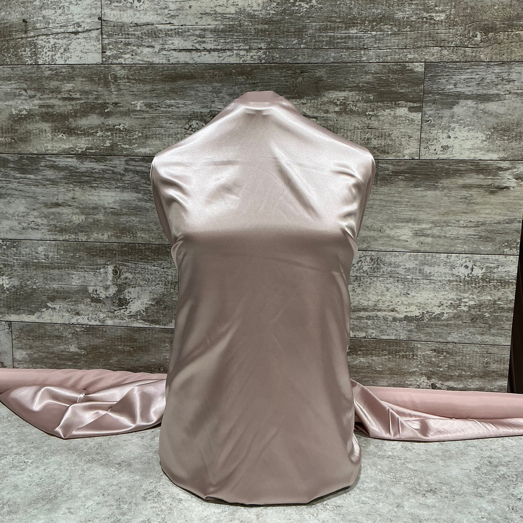 Dusty Pink Silky Satin | Sold by the half yard