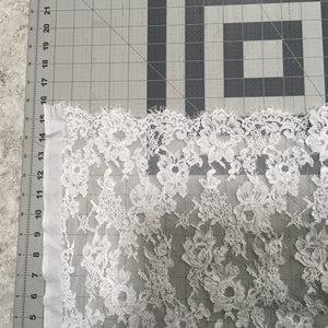 Bridal Lace Bliss- 101 White Sold by the half yard