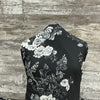 D & G Dark and Gray Floral 100% Cotton - Sold by the half yard