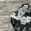 D & G Dark and Gray Floral 100% Cotton - Sold by the half yard