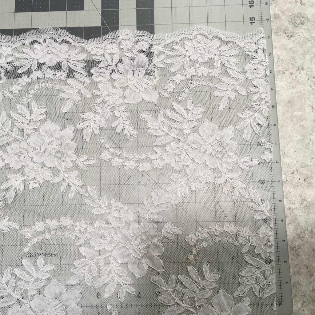 Forever Floral-101 White| Sold by the half yard