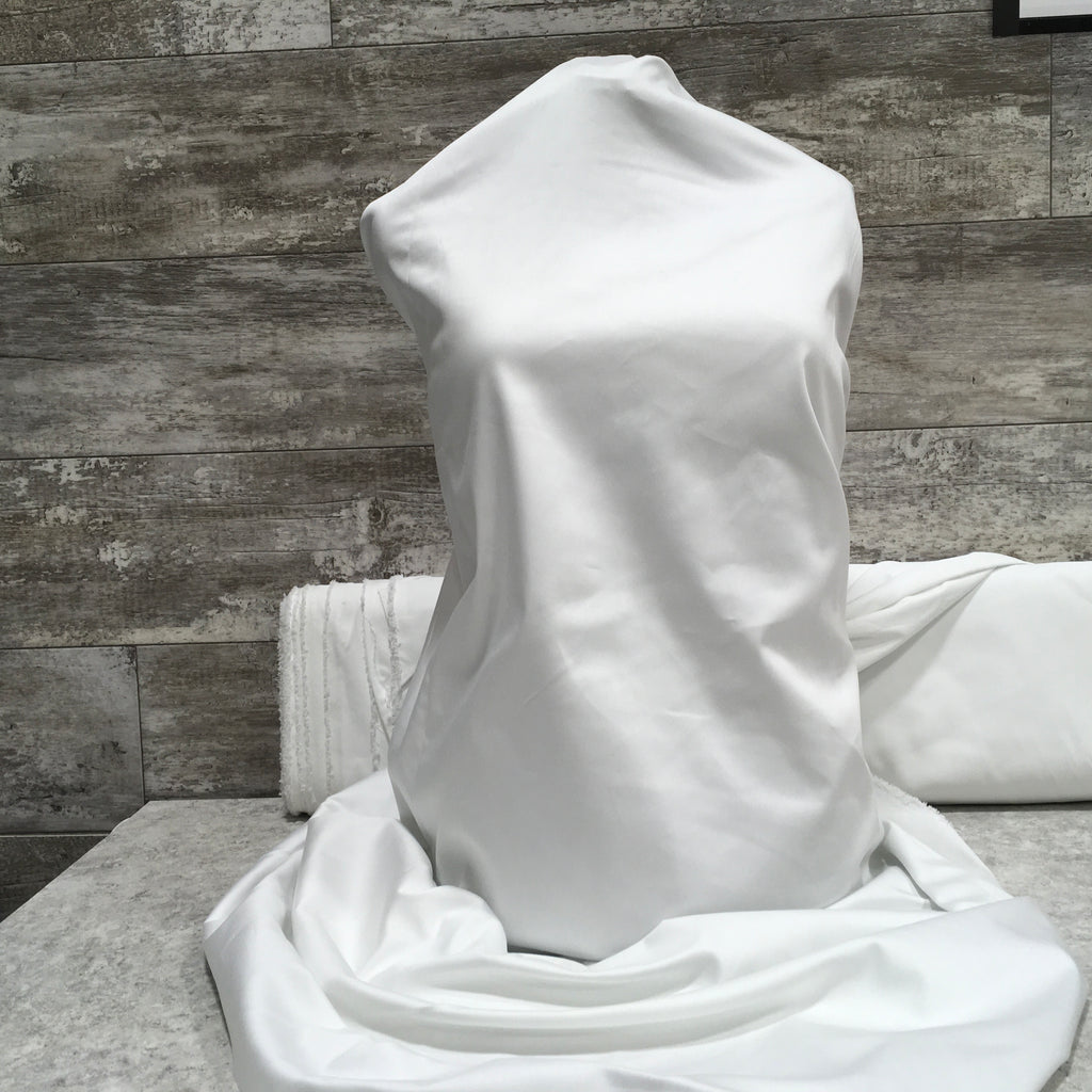Princess Satin - 01 Pure White| Sold by the half yard