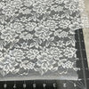 Carnation Stretch Lace | White  - Sold by the half yard