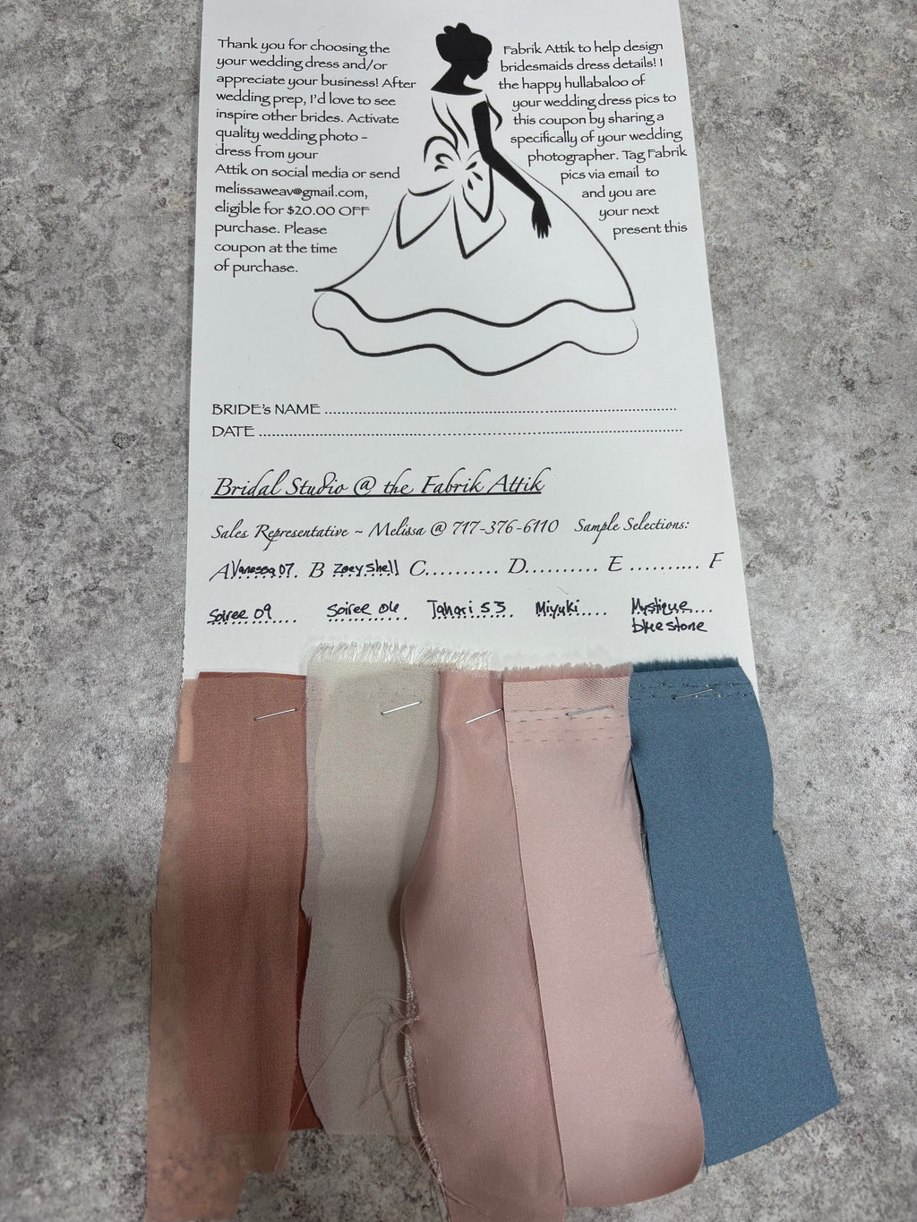 Swatches Color Palette - Sold by the Set