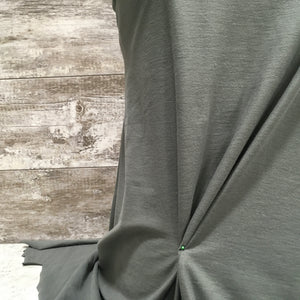 Cotton Jersey Verde Grey- Sold by the half yard