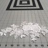 Applique/ Rosa Pure White Beaded - Sold by the half yard