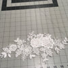 Applique/ Rosa Pure White Beaded - Sold by the half yard