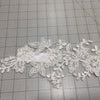 Applique/ Hannah Beaded Ivory- Sold by the half yard
