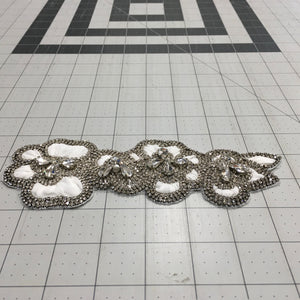 Applique/ Claire Metallic Beaded - Sold by the half yard