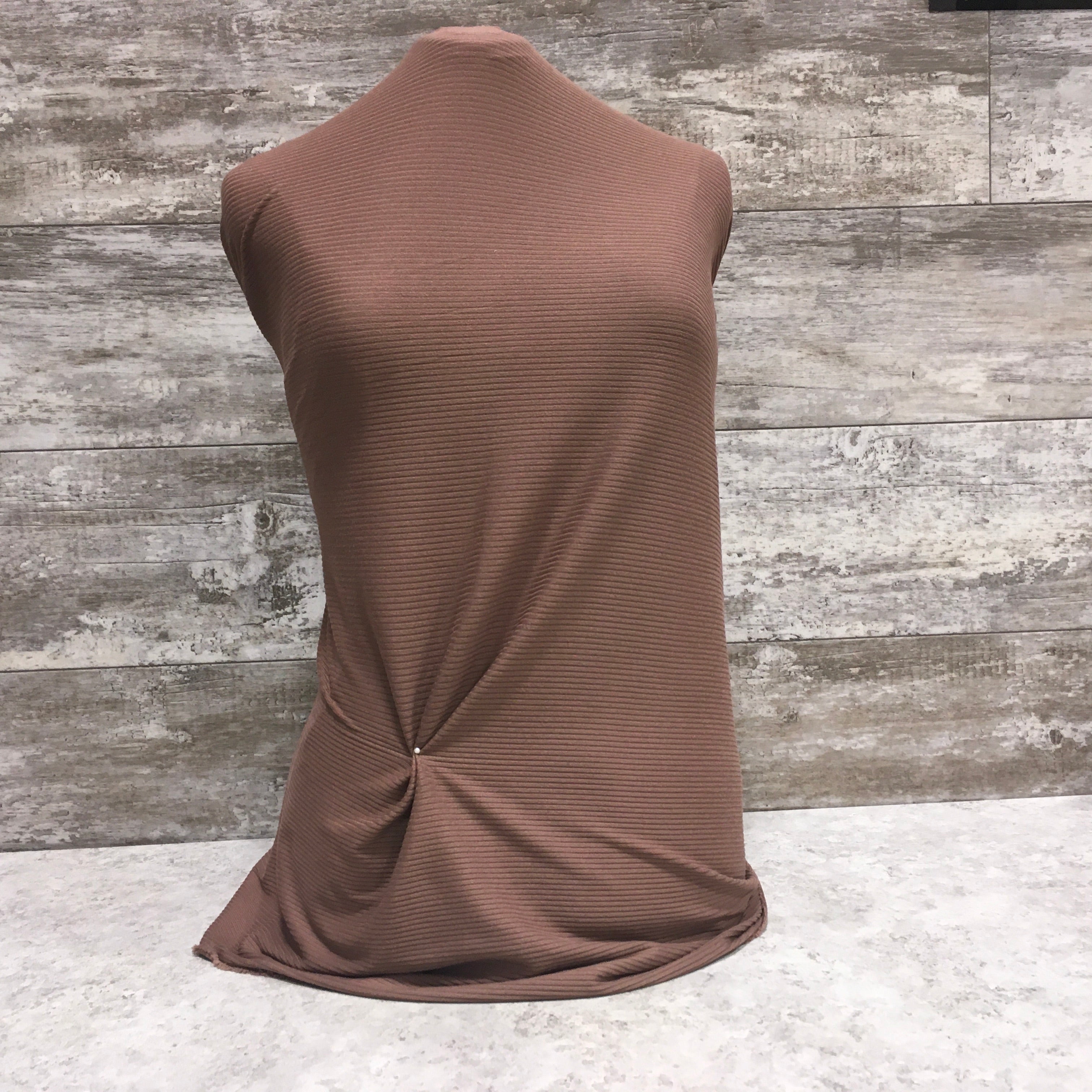 Ribbed DBP Cocoa| Sold by half yard