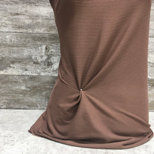 Ribbed DBP Cocoa| Sold by half yard