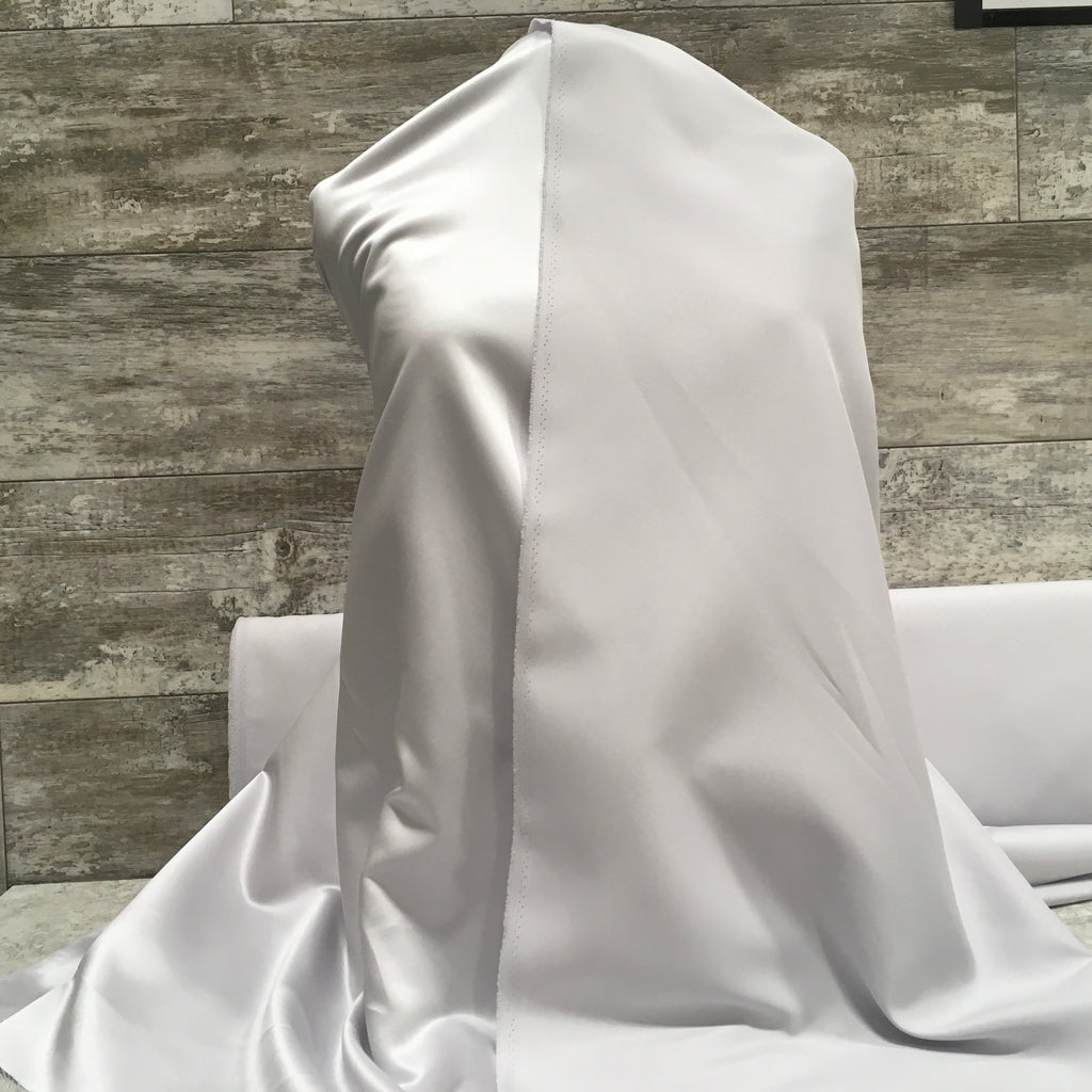 Mystique Satin / Dove Gray| Sold by the half yard