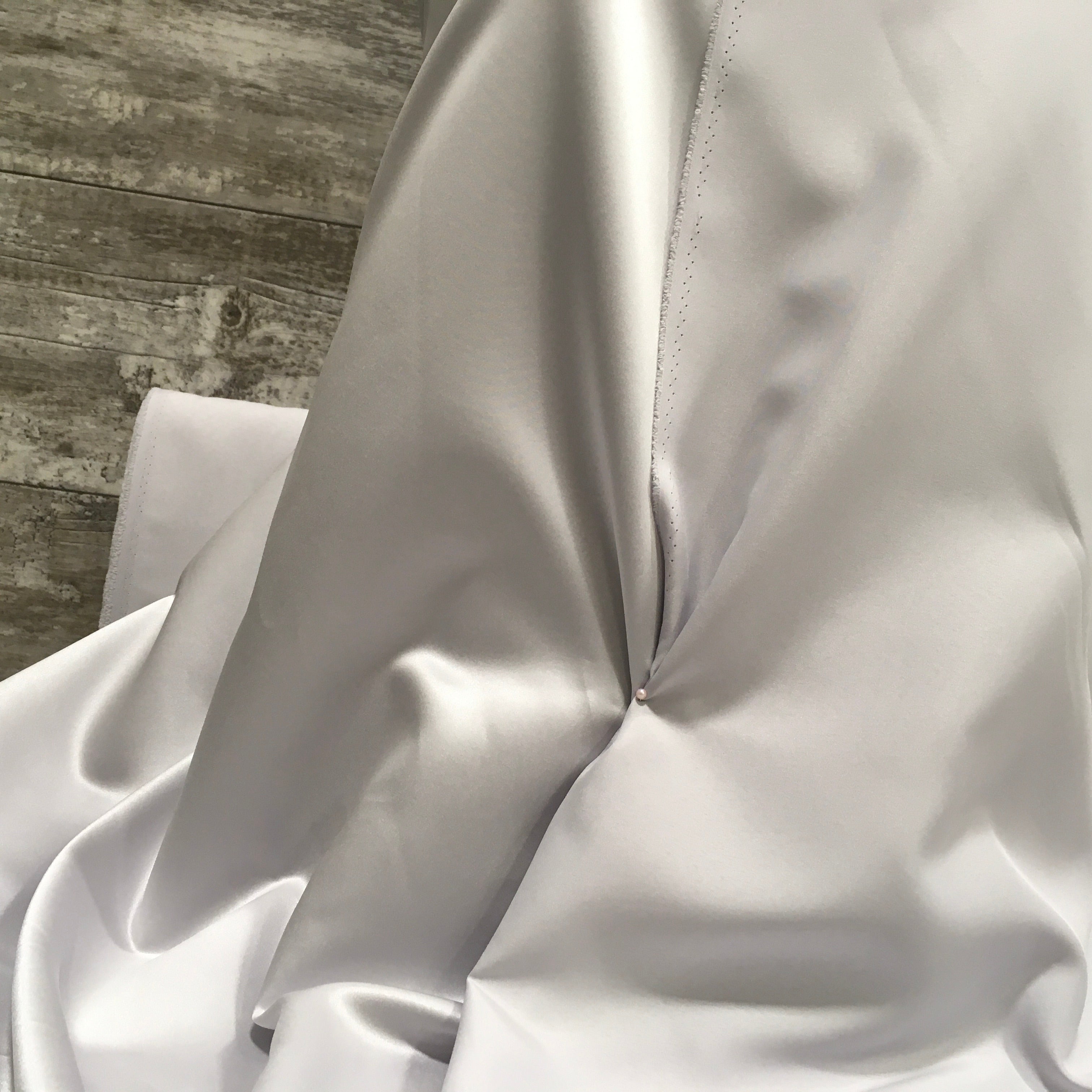 Mystique Satin / Dove Gray| Sold by the half yard (Copy)