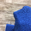 56 Royal Blue Lace Flora - Sold by the half yard