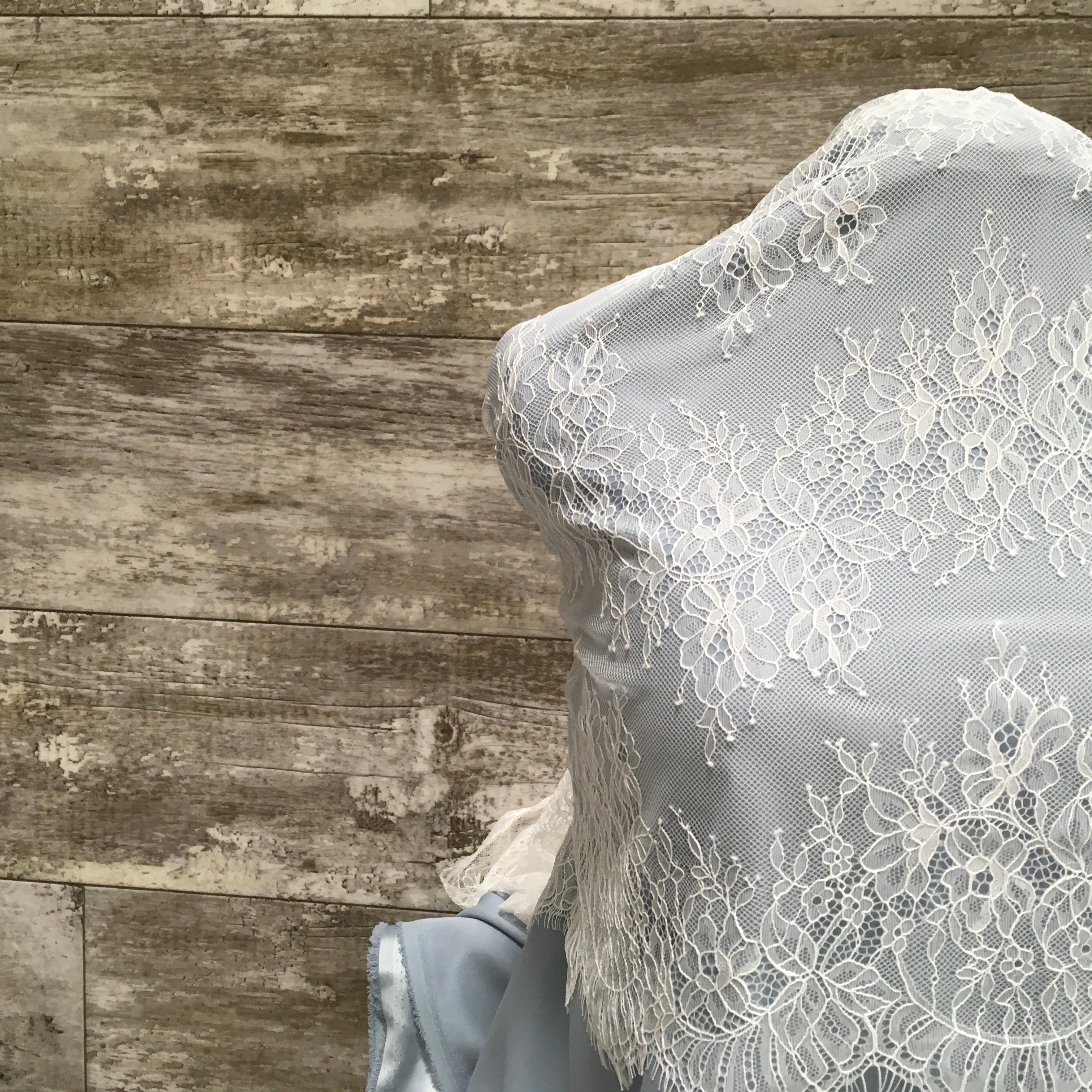 Bridal Lace- The Mrs!  03 Ivory /Sold by the half yard