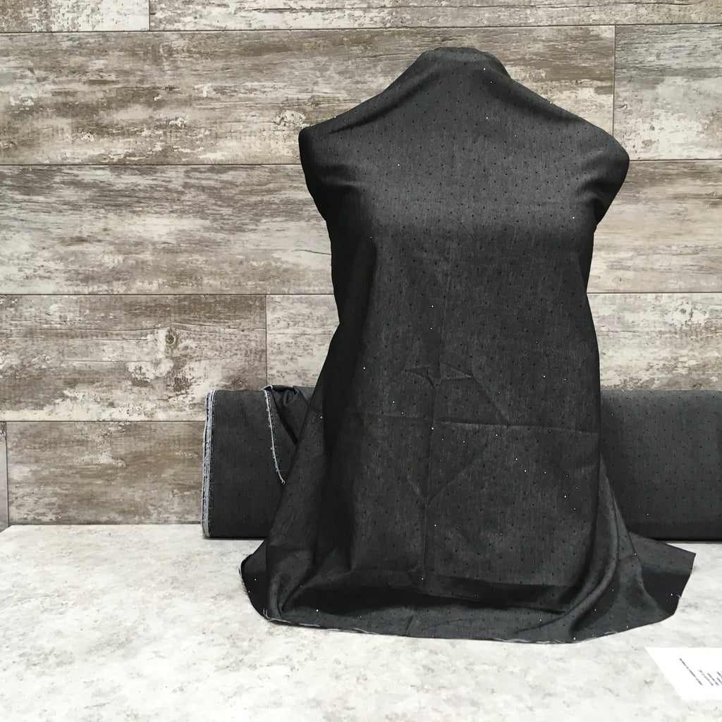 Denim Studded| Sold by the half yard