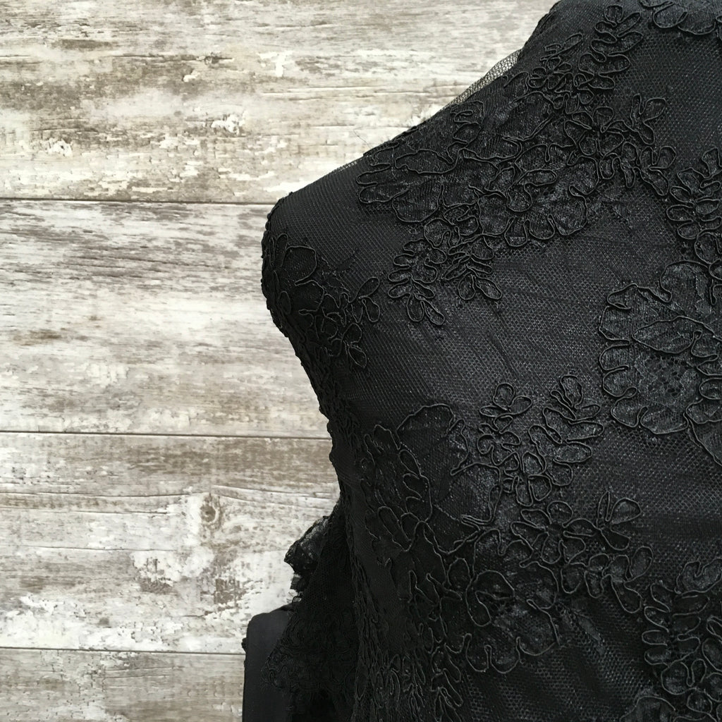 Rosethon-Black| Sold by the half yard