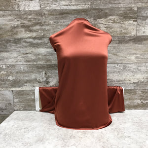 Soiree Satin -Cinnamon 10 | Sold by the half yard