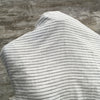 Linen Black and White Stripe  - sold by the half yard