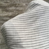 Linen Black and White Stripe  - sold by the half yard