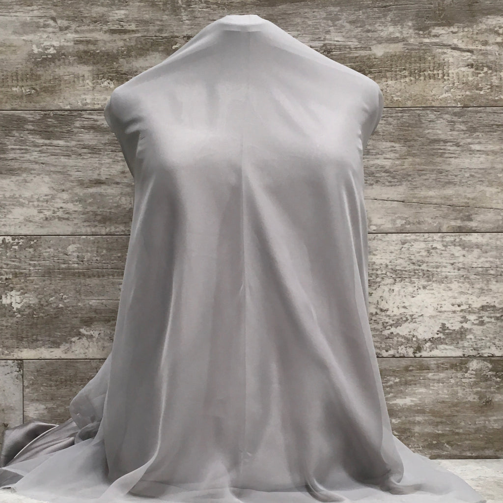 Polyester Chiffon / Silver | Sold by the half yard