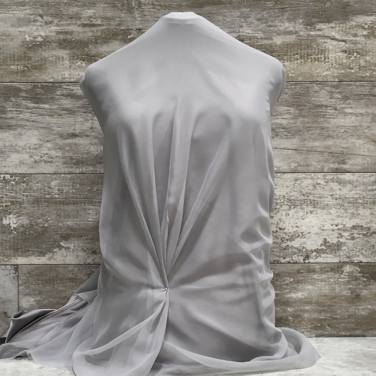 Polyester Chiffon / Silver | Sold by the half yard