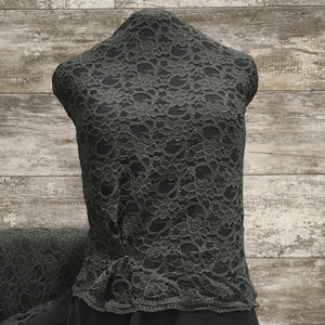 Xanna Lace / Charcoal 79 - Sold by the half yard