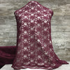 Xanna Lace / Wine 84 - Sold by the half yard