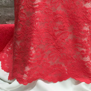 Amelia Lace / Coral 15 - Sold by the half yard